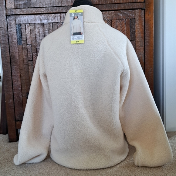 Sierra Designs Full Zip Fleece Women's Small Shepra Zip Jacket Cream NWT Neutral - Picture 11 of 14